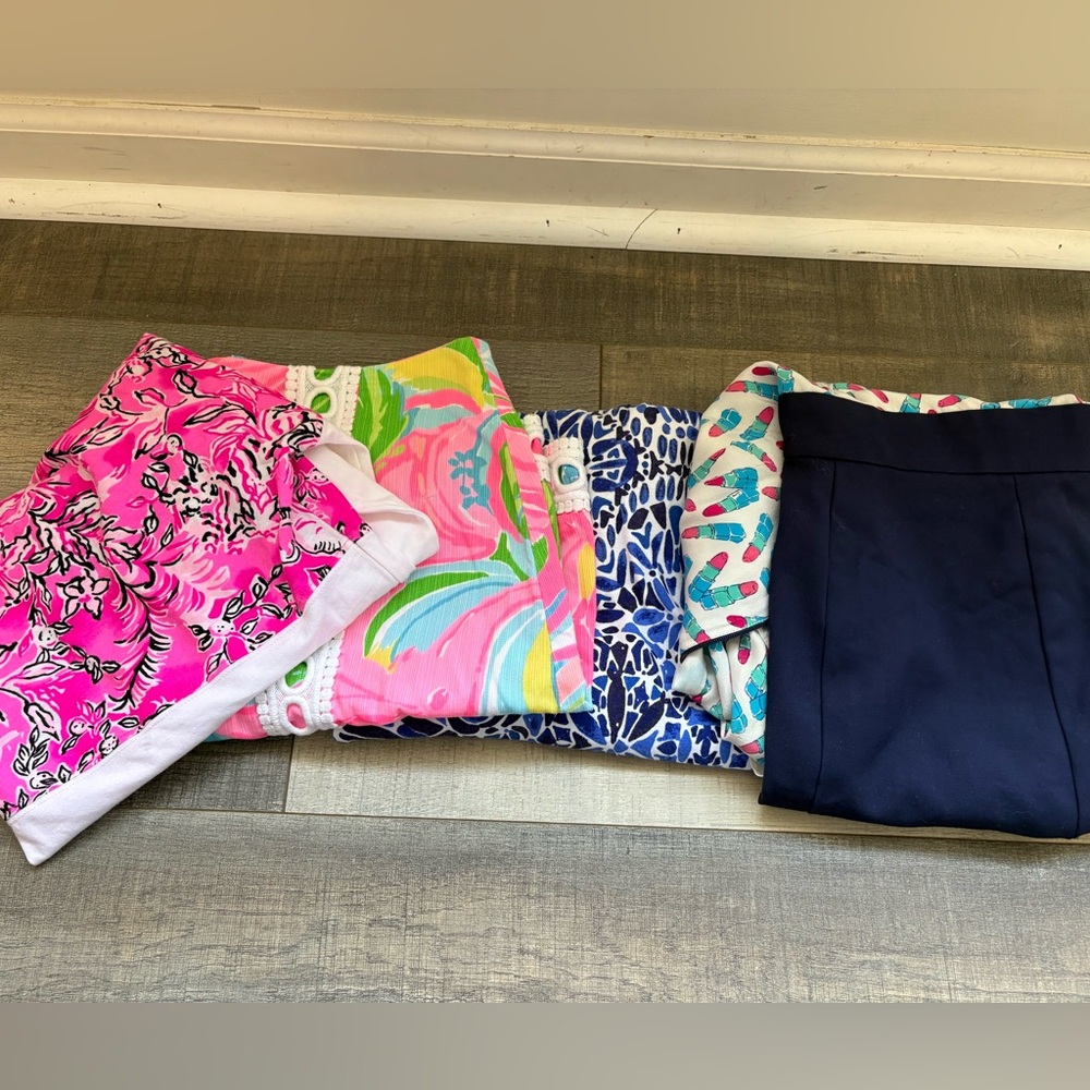 Lilly Pulitzer FABRIC Crafting Repurposing Bundle (4items) ALL Flawed